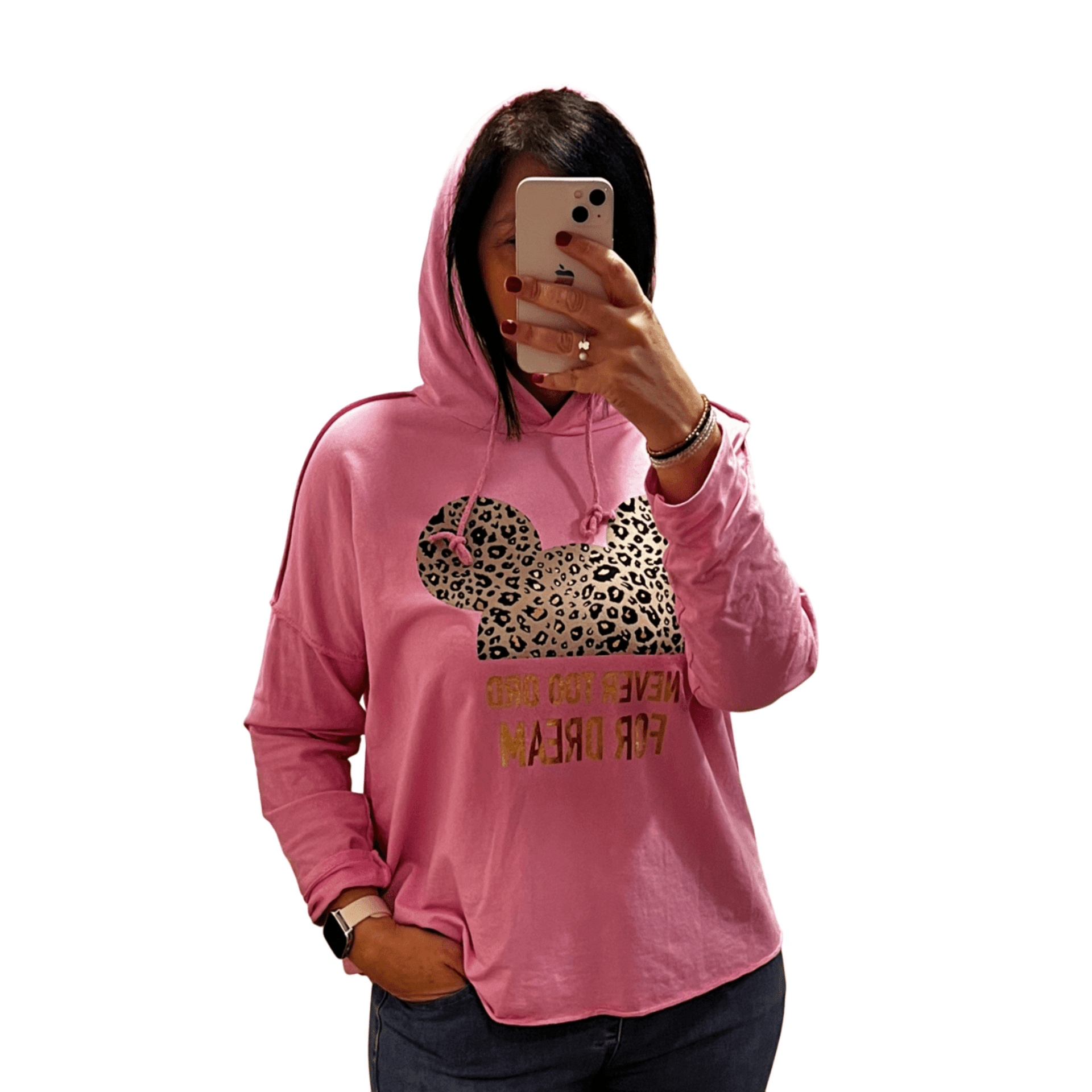 CAMISETA CAPUCHA ROSA - 2