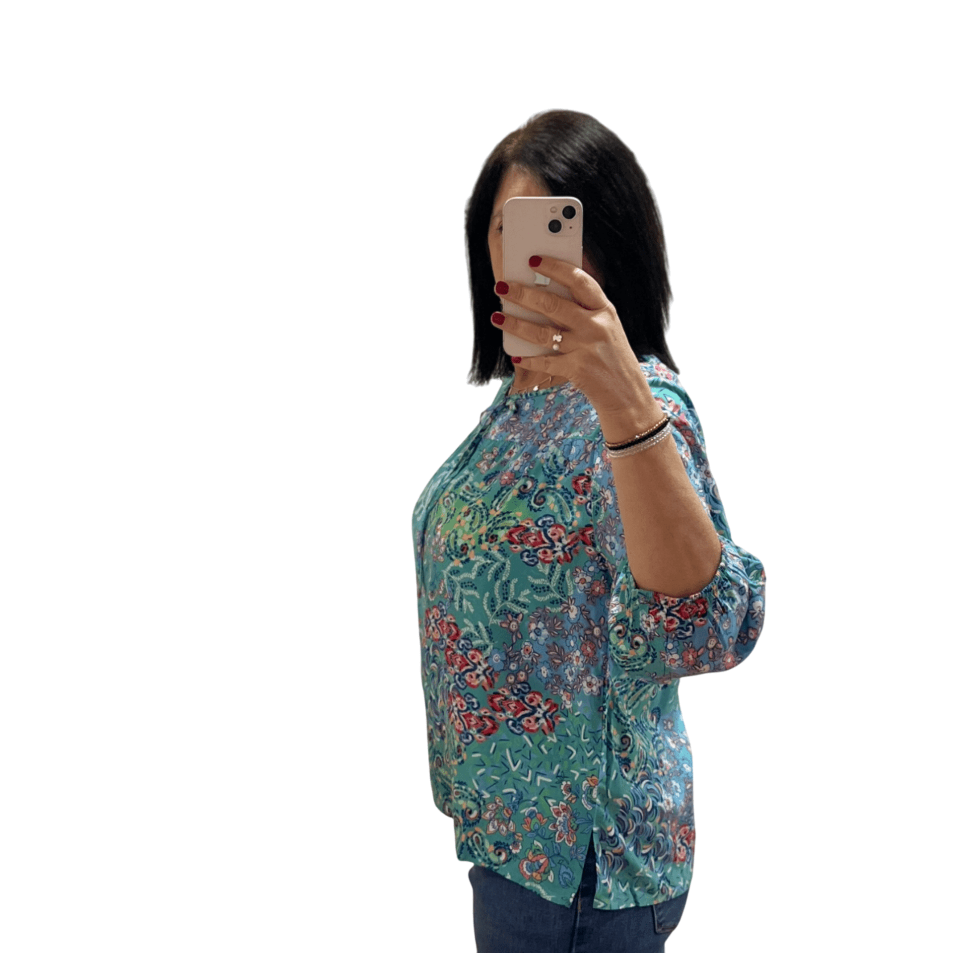 BLUSA ESTAMPADA AZUL MAR - 2