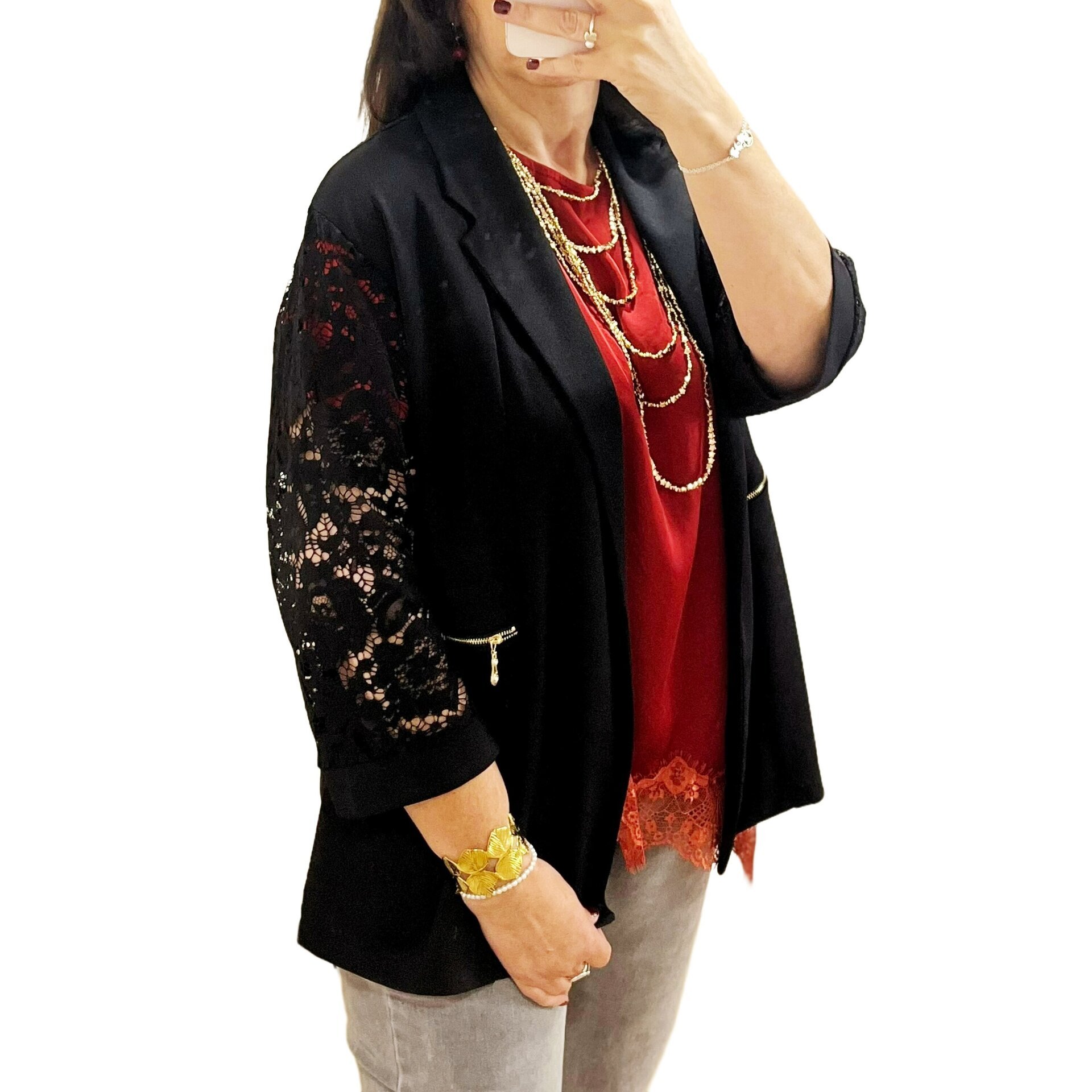 Chaqueta encaje negra - 2